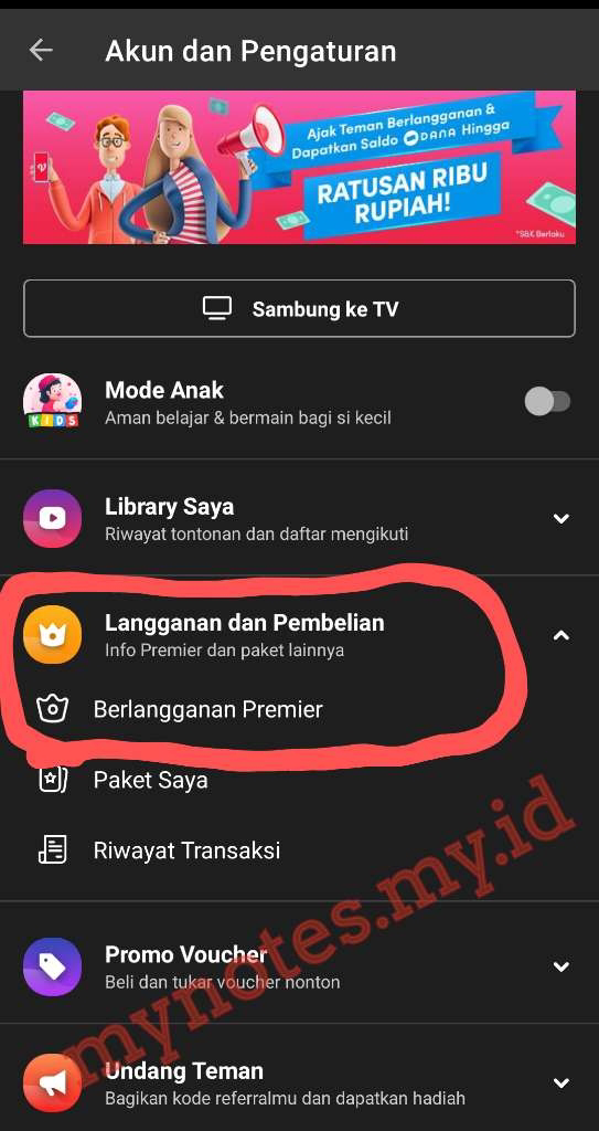 Cara Mudah Beli Paket Vidio Pake Pulsa Terbaru My Notes