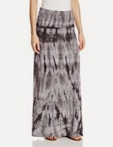 <br />Roxy Juniors Star Crossed Jersey Tie Dye Knit Maxi Skirt