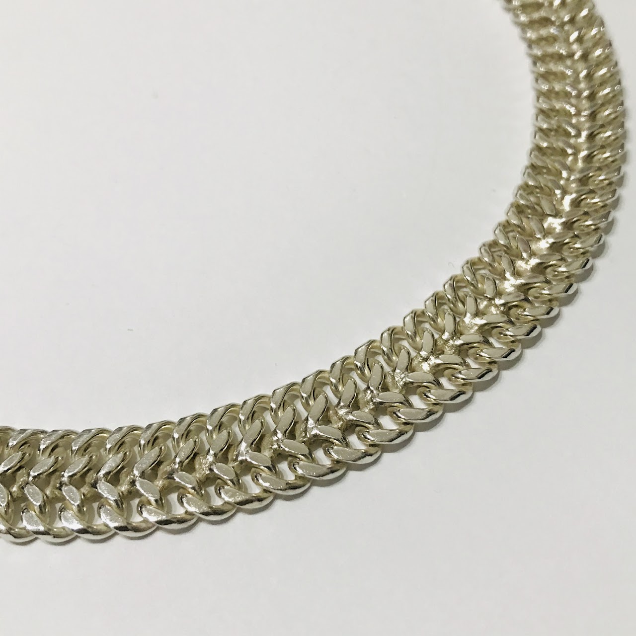 Sterling Silver Wide Chain Necklace