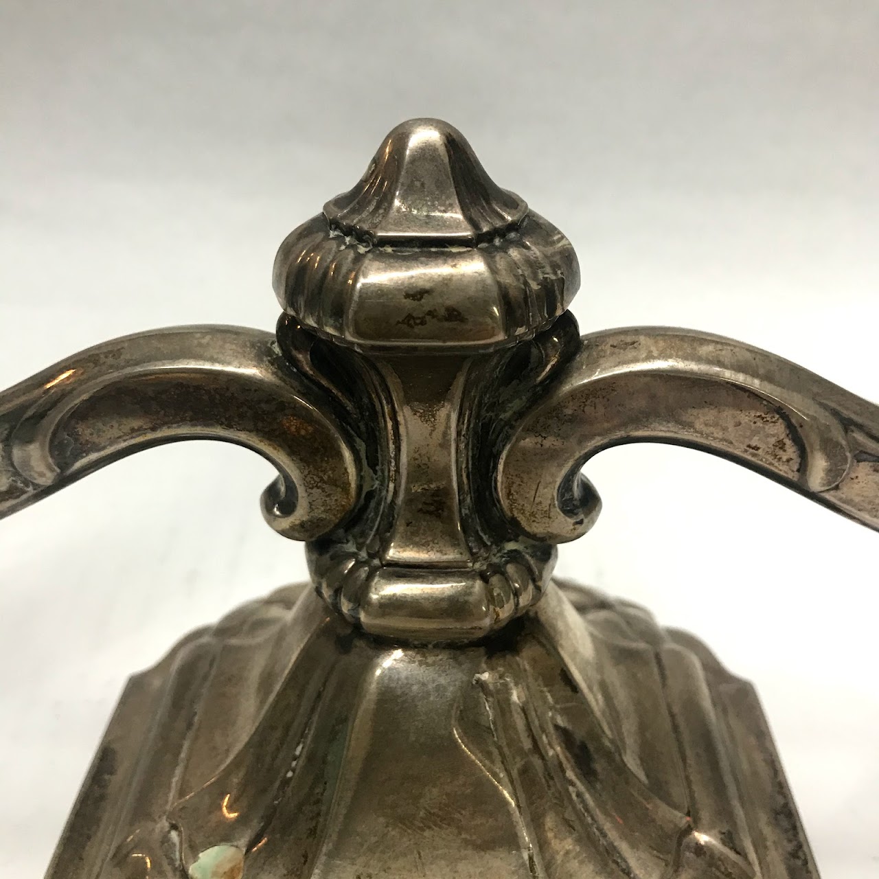 835 Silver German Candle Holder Pair