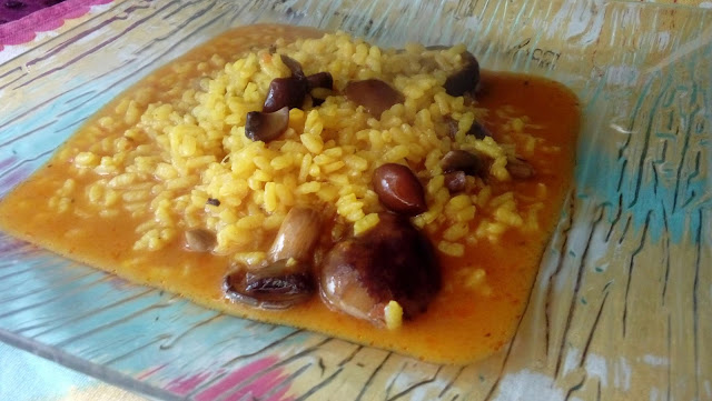 Arroz caldoso de setas