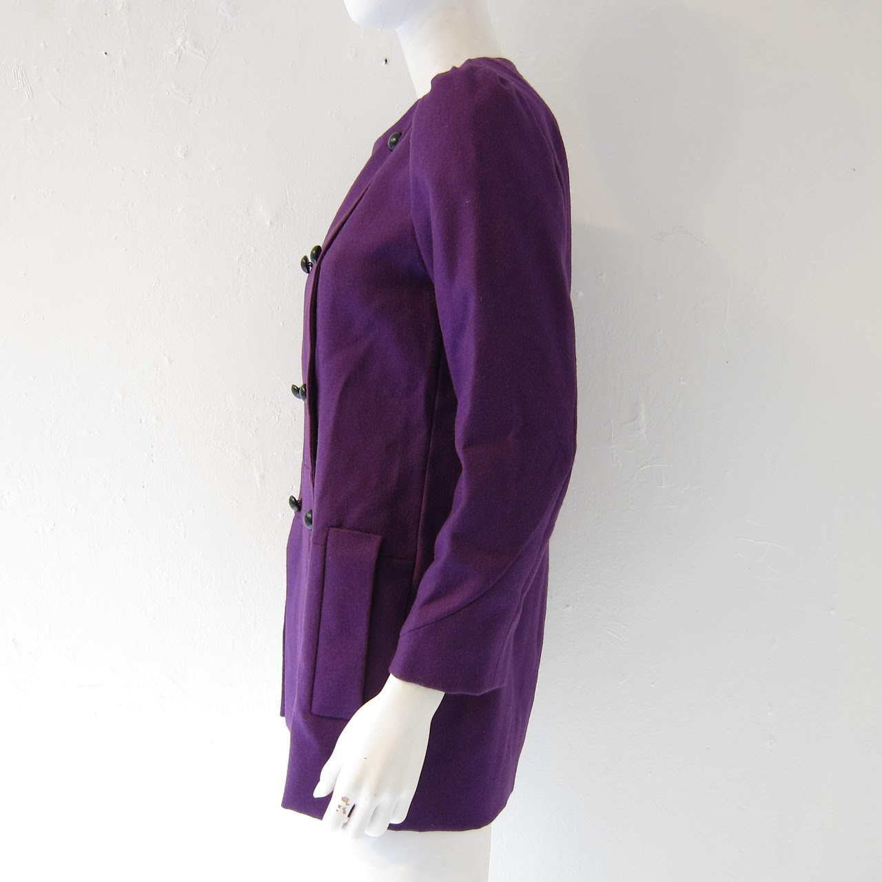 Yves Saint Laurent Collarless Coat