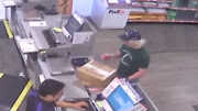 A surveillance image shows the serial bombing suspect inside a FedEx office store in Austin, Texas, U.S., which was given to law enforcement and obtained by TV station, WOAI/KABB, March 21, 2018. 