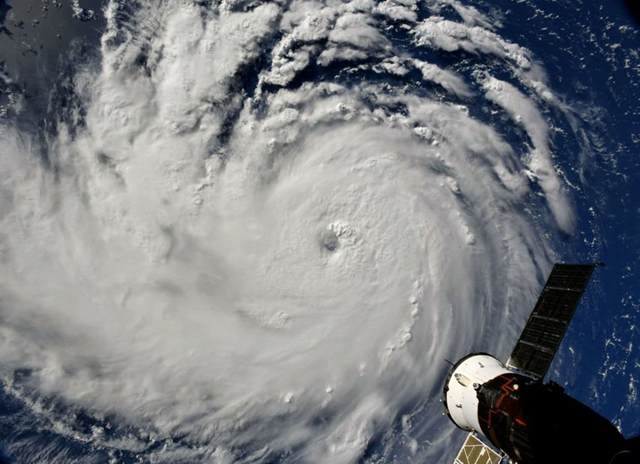 Hurricane Florence as seen from International Space Station on Monday, 10 September 2018. Photo: NASA /EPA-EFE / Shutterstock