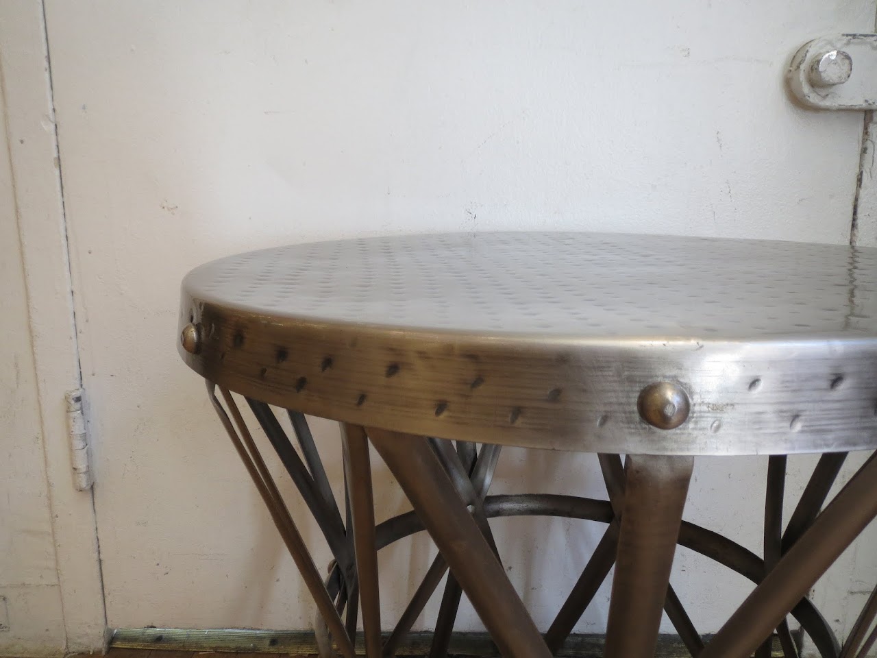 Hammered Metal End Table 2