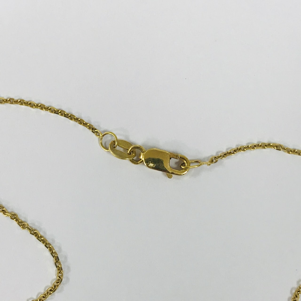 18K Gold and Opal Pendant on 14K Gold Chain