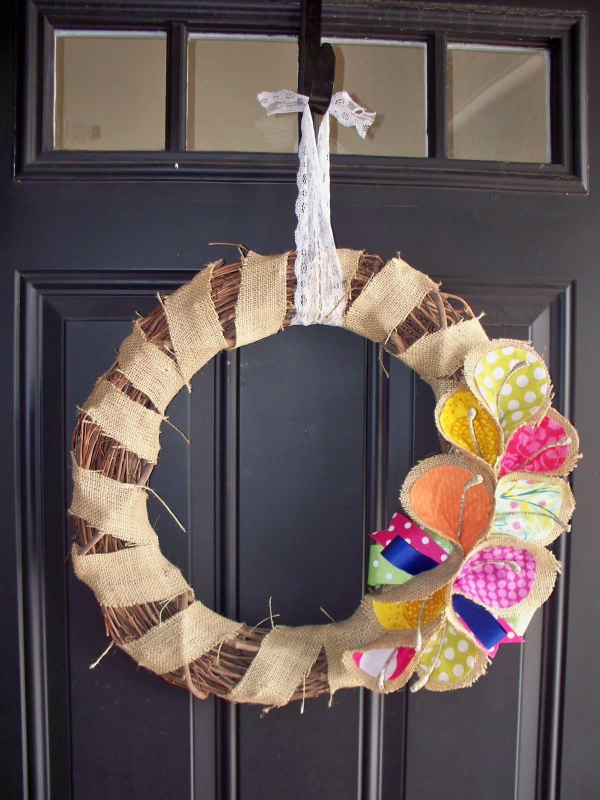  7: Burlap Wreath   Just our