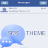 White Blue Theme GO SMS icon