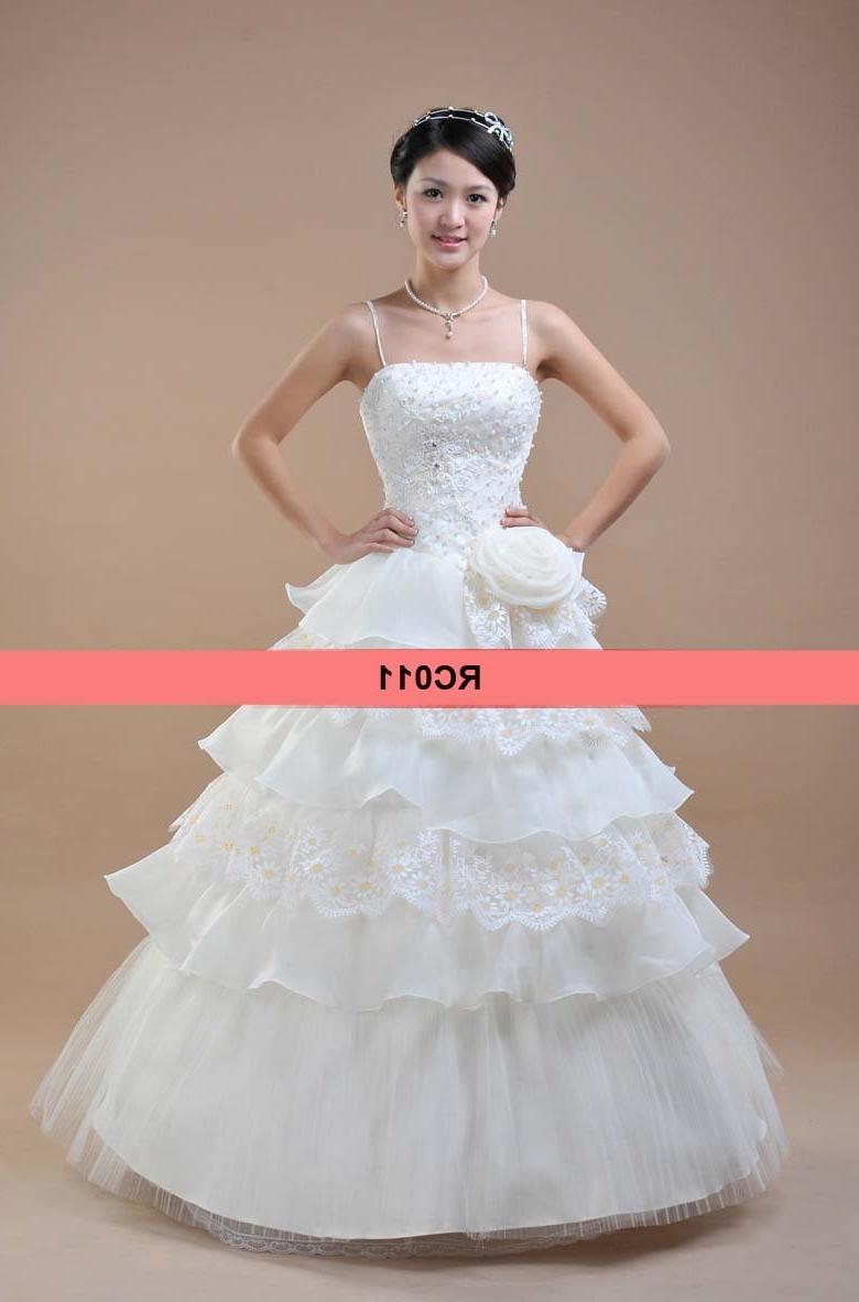 RC011 Elegant style white color China wedding dress ball gown