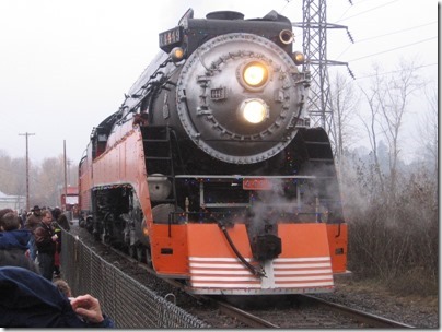 IMG_1136 Southern Pacific Daylight GS-4 4-8-4 #4449 at Oaks Park in Portland, Oregon on December 12, 2009