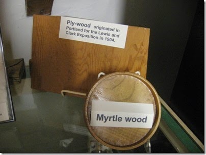 IMG_3728 Ply-wood and Myrtle Wood on the Second Floor of the Milwaukie Museum in Milwaukie, Oregon on September 27, 2008