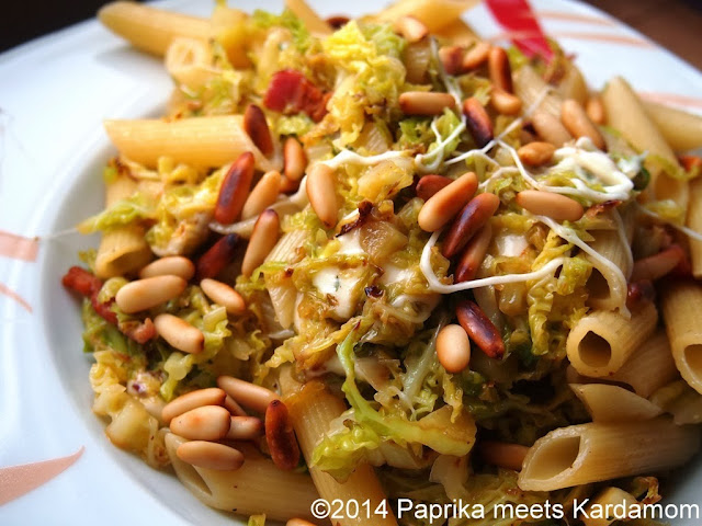 Pasta mit Wirsing nach Jamie Oliver | Paprika meets Kardamom