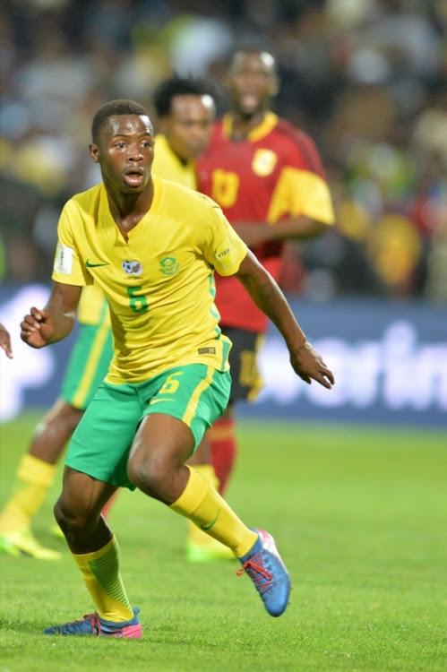 Phakamani Mahlambi during the International friendly match between South Africa and Angola at Buffalo City Stadium on March 28, 2017 in East London.