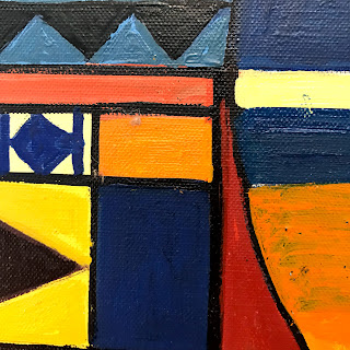 Martin Rosenthal Modernist Geometric Oil Painting