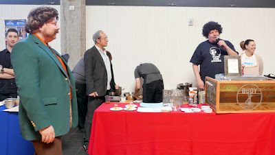 Herb of Loyal Legion served as MC and got all the brewer/chef teams to take turns doing a little smack talking throughout the Snackdown event