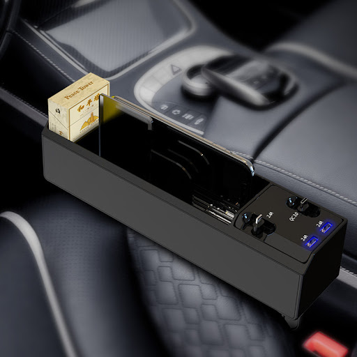 Title 5, USB Multi-function Car Seat Clip Storage Box Ke...