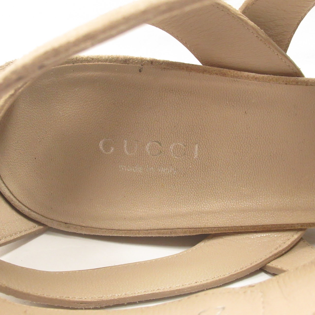 Gucci Suede Leather Wedge Sandals