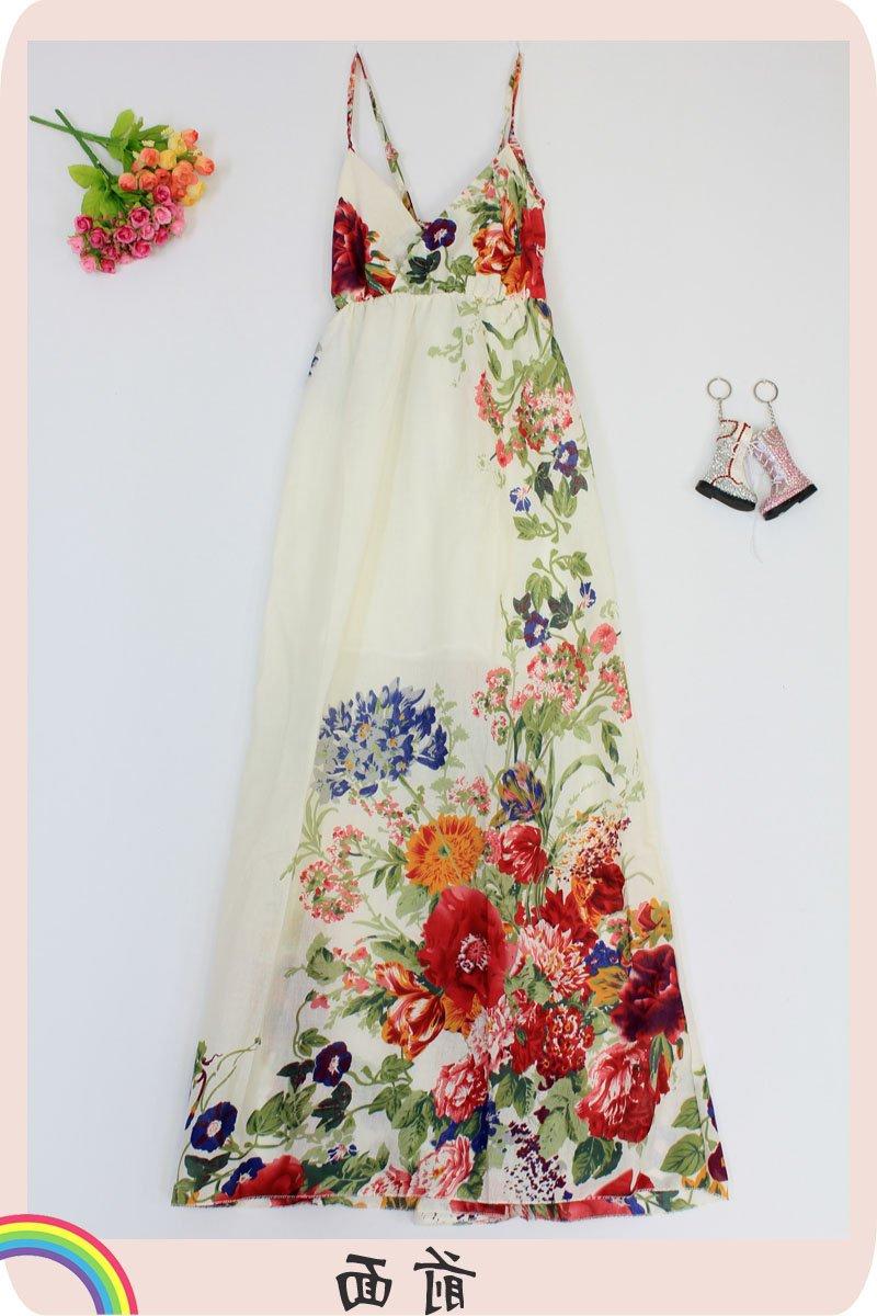 dress Floral green leaves