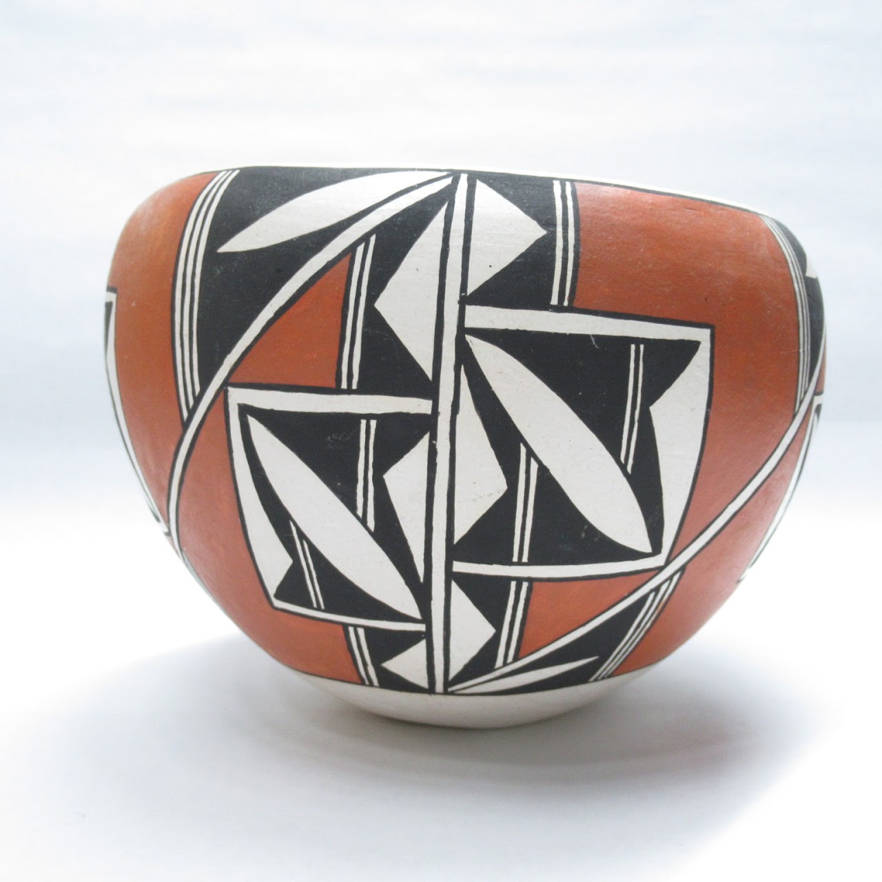 Signed Acoma Pueblo Pottery Vase Pair