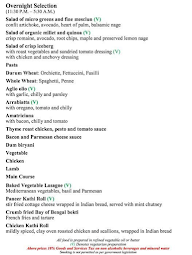 The Verandah, Trident menu 6