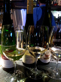 Schwenking and Riesling at Raven and Rose, Flight of Kabinett style Rieslings: 2011 Ackermann Zeltinger Sonnenuhr, Kabinett Feinherb/ 2010 Philips Eckstein Graacher Himmelreich, Kabinett / 2012 Teutonic Wine Co Crow Valley Vineyard