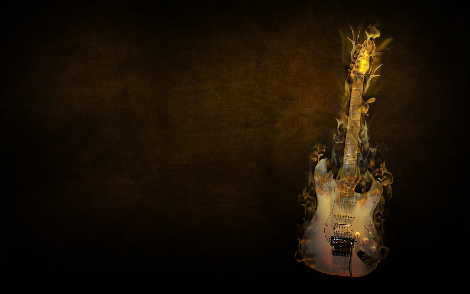 Guitar Wallpaper - Flaming White Fender Electric Guitar