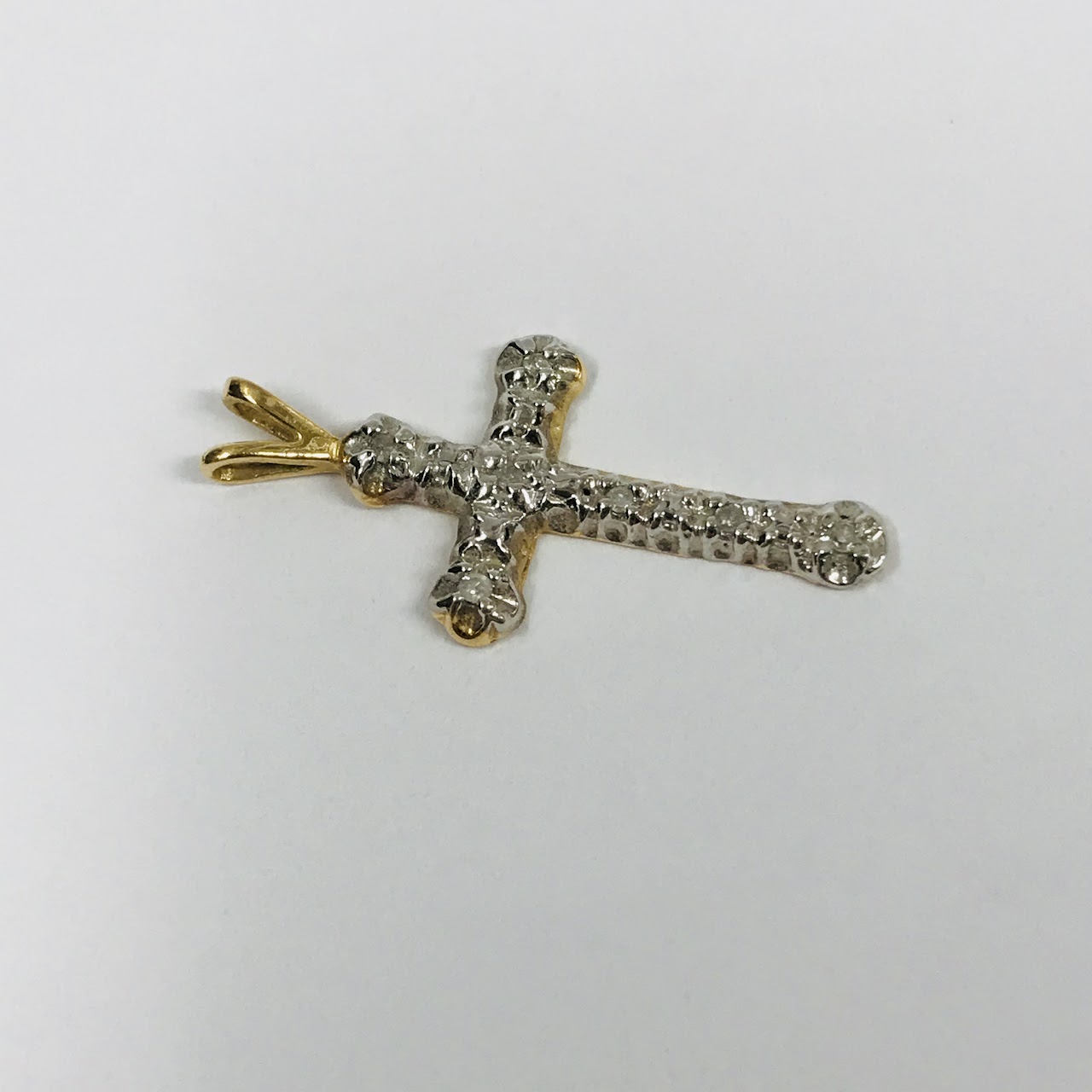 14K Gold & Diamond Cross Pendant