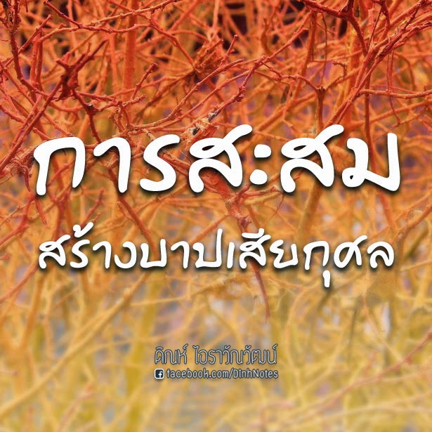 การสะสม สร้างบาปเสียกุศล