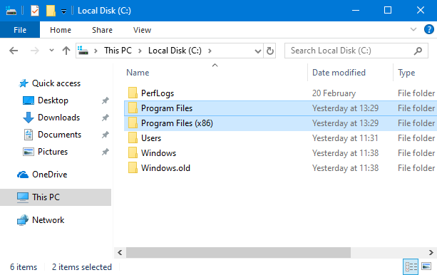 La plupart des applications de Windows sont installées dans les dossiers <em>Program Files</em>