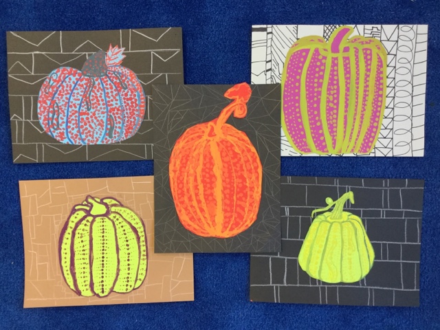 5th Grade – Yayoi Kusama's Pumpkins – In the K-8 Art Studio with