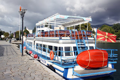 Ferry from Ohrid to Sveti Naum in Macedonia