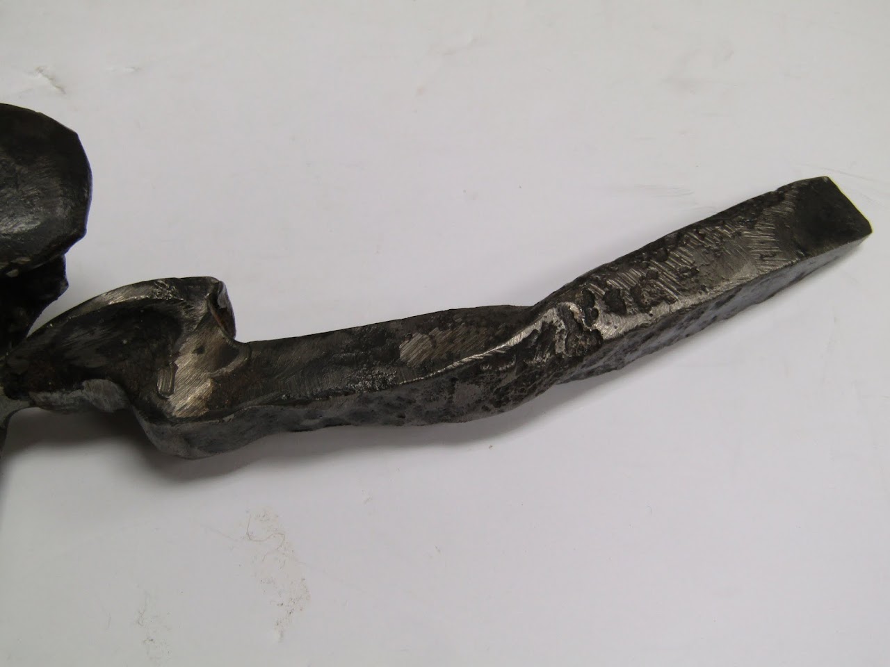 Signed Railroad Spike CruciFction Sculpture