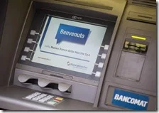 Sportello bancomat della banca