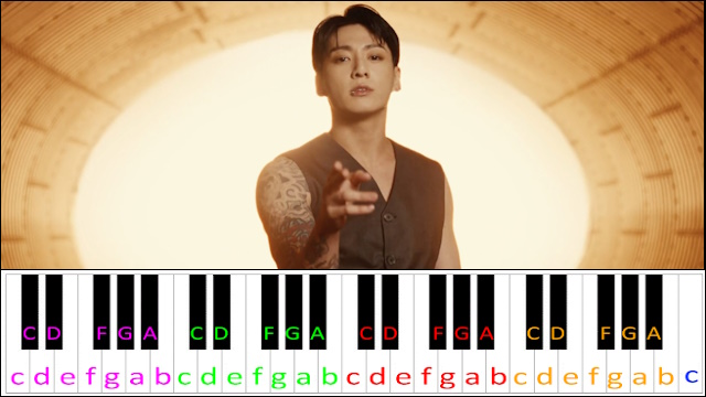 Standing Next to You by BTS Jungkook Piano / Keyboard Easy Letter Notes for Beginners