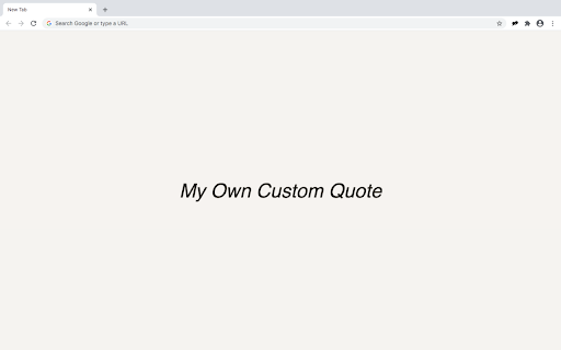 New Tab Custom Quote