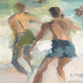 Leslie Bender Beach Painting