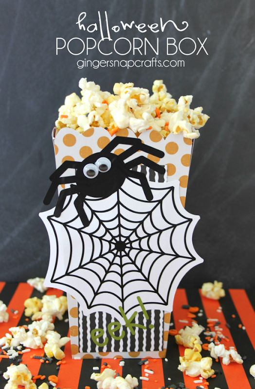 Halloween Popcorn Box at GingerSnapCrafts.com