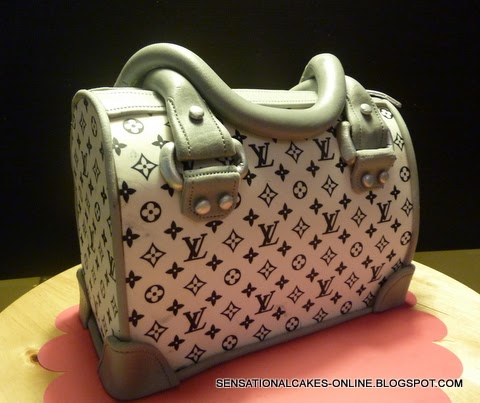 The Sensational Cakes: LV handbag Cake , cake bag Singapore ( BLACK WHITE)