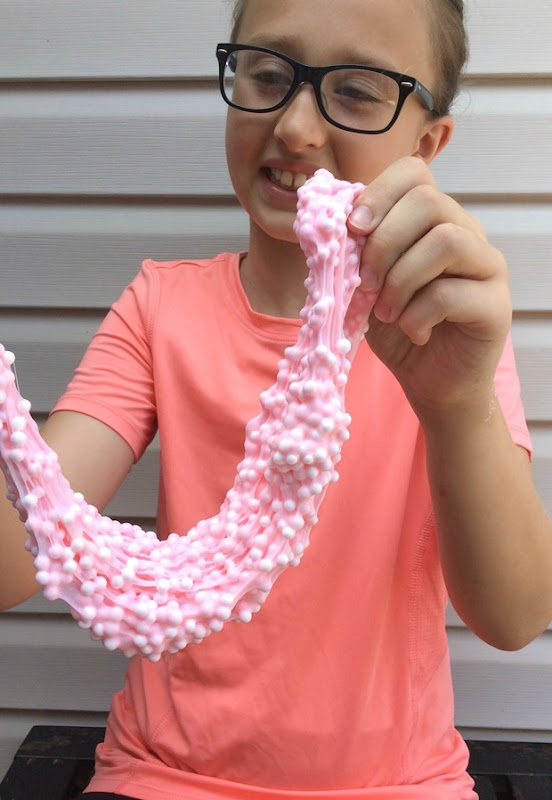 Crunchy Slime Recipe with Foam Beads