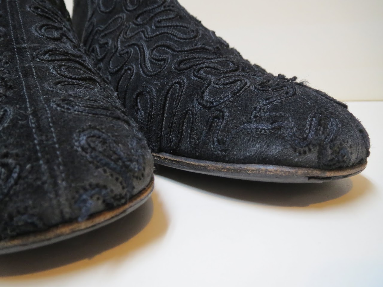 Giorgio Armani Embroidered Ankle Boots