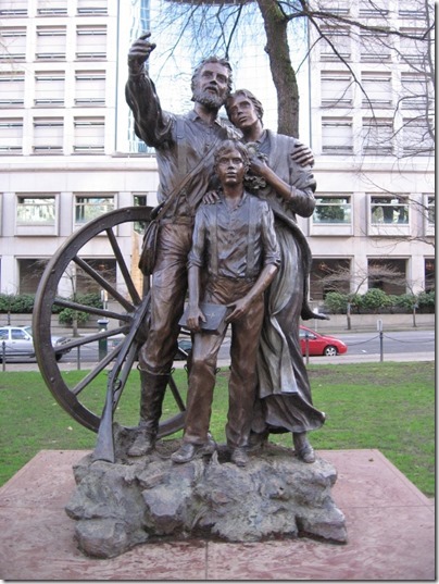 IMG_2153 The Promised Land Oregon Trail Monument at Chapman Square in Portland, Oregon on February 15, 2010