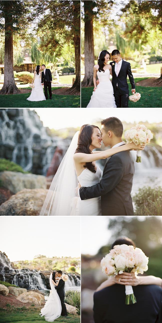 purple and white beach wedding