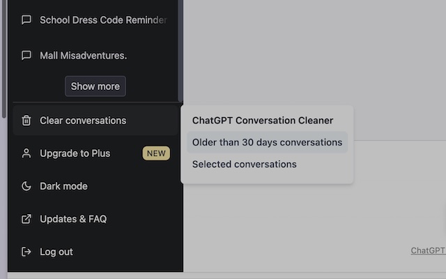 ChatGPT Conversation Cleaner