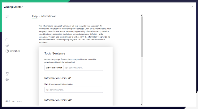 Screenshot of Writing Mentor