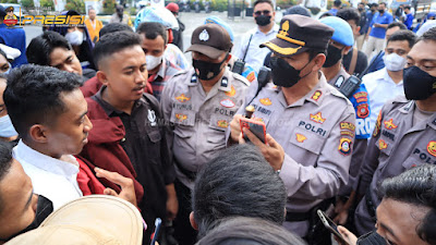 Kapolres Gorontalo Kota Kawal Dan Pimpin Pengamanan Aksi Unjuk Rasa 114