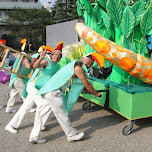 getting ready for the samba carnival in Asakusa, Japan 