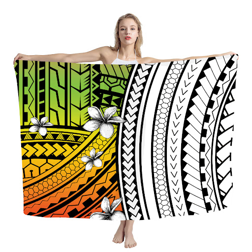 Title 5, Hawaiian beach towel cover shawl, Polynesian de...