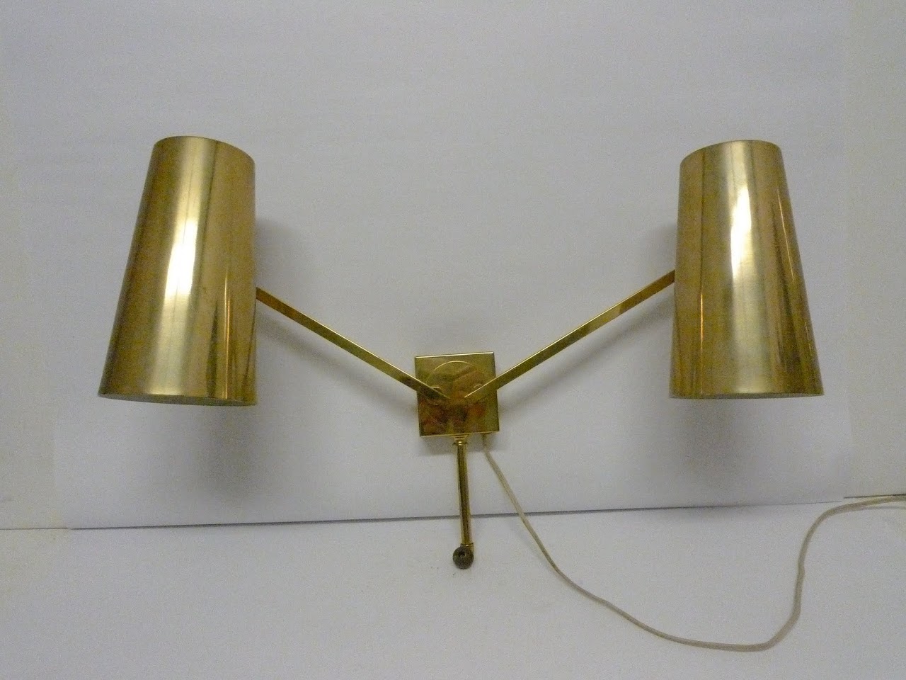 Vintage Brass Plated Sconce Pair