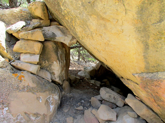 Stacked stone shelter