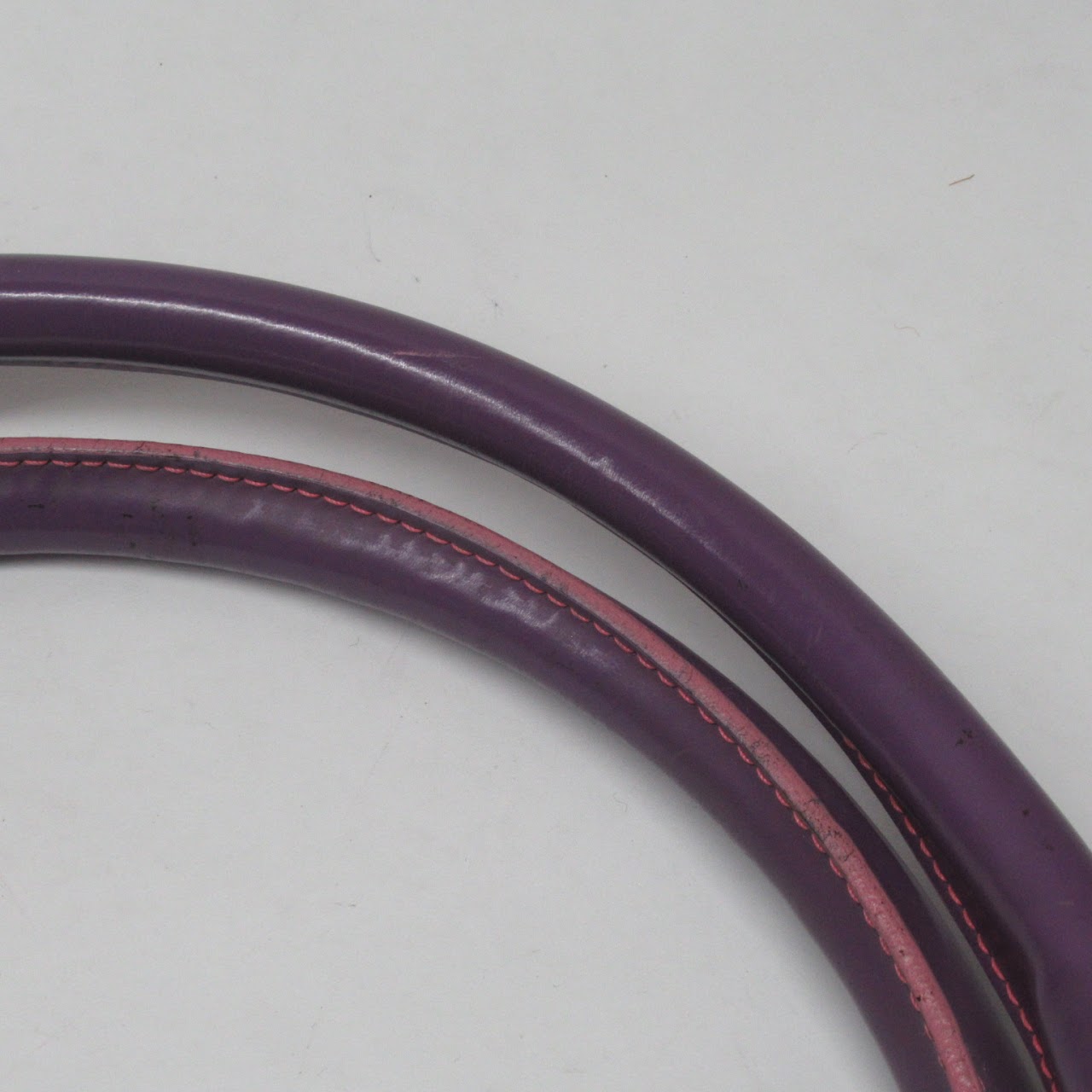 Tanner Krolle Purple Leather Shoulder Bag